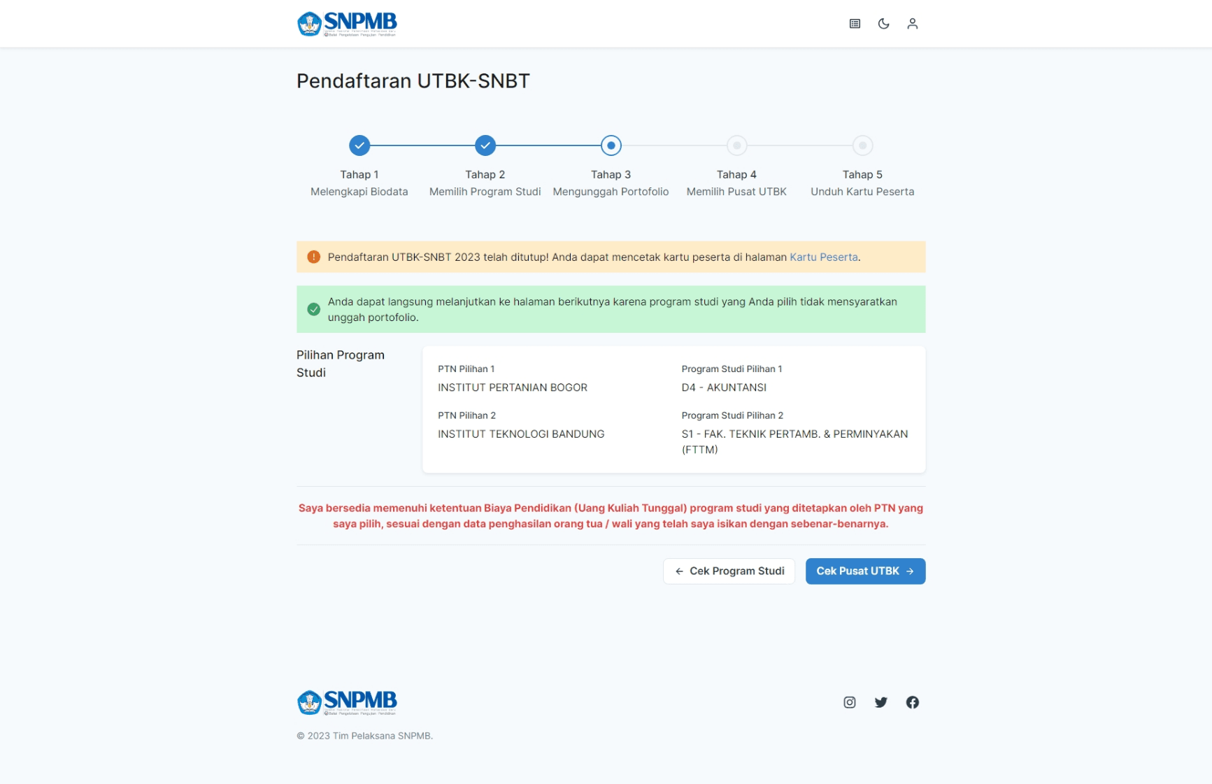 Screenshot of Portfolio Page